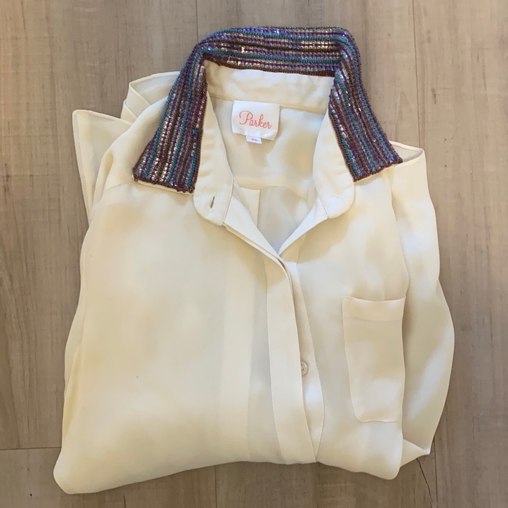 Parker Beaded Collar Blouse